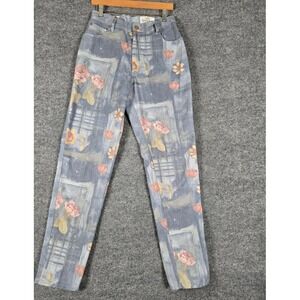 Lorraine Wardy Opal Floral Print High Waisted Jeans Women's‎ Size 10